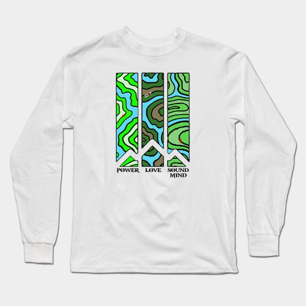 TOPOGRAPHY Long Sleeve T-Shirt by fiftyfive17